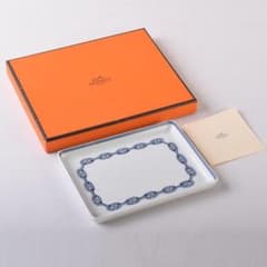 HERMES エルメス シェーヌダンクル スクエアプレート 箱付 V 7985