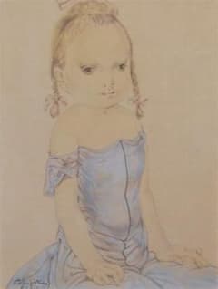 藤田嗣治【JEUNE FILLE A LA ROBE BLEUE】 - メルカリ