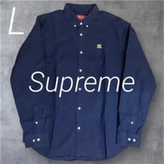 SUPREME クラウンロゴ オックスフォード ネイビー Lサイズ - メルカリ