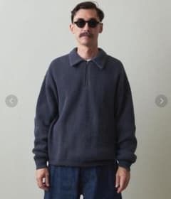 22aw Crepuscule x Steven Alan Zip Polo 1 - メルカリ