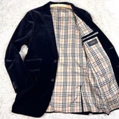 極美品 バーバリーブラックレーベル ベロアテーラードジャケット ノバ