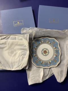 未使用ウェッジウッド フロレンティーンターコイズ スクエアプレート