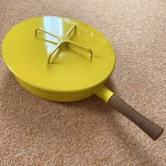 vintage DANSK◼︎イエロー◼︎木製ハンドル30cmフライパン◼︎美品