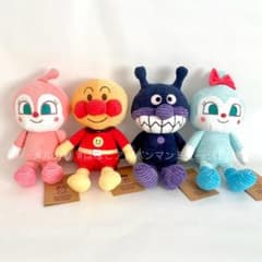 アンパンマンミュージアム限定 コーデュロイ 生地 ぬいぐるみセット 4