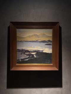 山羽斌士【阿蘇の里】肉筆油彩画 - メルカリ