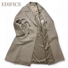 22aw・美品◎EDIFICE ナチュラル メリノウール ダブル オーバーコート