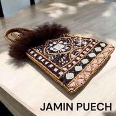 ◇JAMIN PUECH/ジャマンピュエッシュ◇ビーズ×ファー バッグ 058E