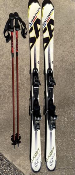 Salomon G KART 162cm スキーセット ストック付き - メルカリ