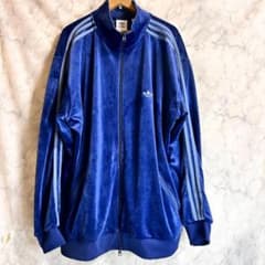 adidas アディダス ベロア トラックジャケット 2XL ネイビー 紺 - メルカリ