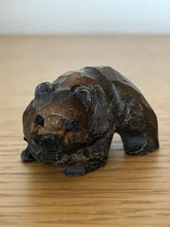 栗田民芸店 木彫り熊 無印良品福缶 - メルカリ