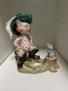 HEREND ヘレンド ハンガリー フィギュリン 【長靴を履いた猫】 - メルカリ