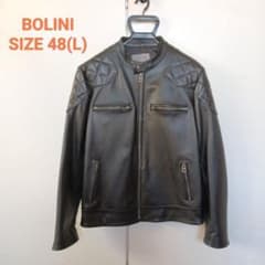 ✪美品！イタリア BOLINI ライダーズ レザージャケット ブラック 48 L
