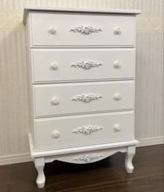 アンティーク ロココ調 猫足 チェスト ホワイト 白 姫系 家具