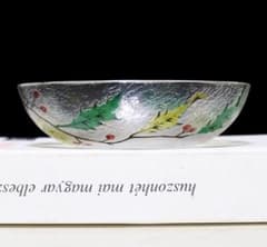 オールド・バカラ 美術館級 多色エナメル×アシッドエッチング 楕円型