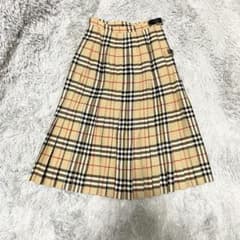 バーバリー ノバチェック ラップスカート プリーツ Mサイズ 英国製
