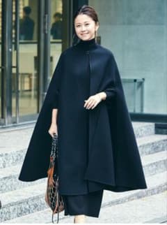 マディソンブルー MADISONBLUE ポンチョ ケープ コート 0 黒 - メルカリ