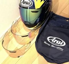専用出品 Arai RAPIDE ヘルメット+シールド×2 高橋選手のレプリカ