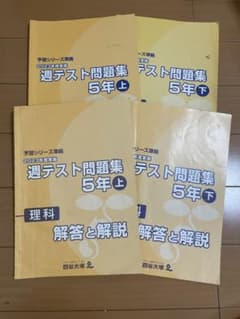 四谷大塚 予習シリーズ 週テスト問題集 理科 5年 上下セット - メルカリ