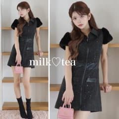 新品タグ付 Randy 2wayカービーツイードワンピース ブラック M - メルカリ