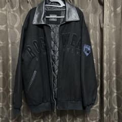 ROCAWEAR 黒 スタジャン ウール 襟レザー HIPHOP b-boy - メルカリ