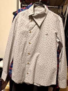 楽一番 Vivienne Westwood 変形シャツ 水色ハート柄シャツ 48 - メルカリ