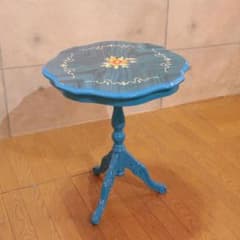 ブルーカフェテーブル 青 ブルー天板 幅55cm 223-329-004 - メルカリ