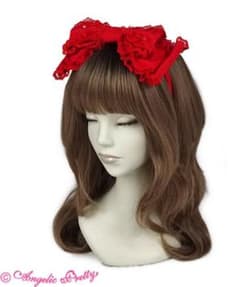 レア！ Angelic Pretty Sweetくるりんカチューシャ 赤 - メルカリ