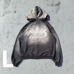 9090 motion king logo pigment zip hoodie - メルカリ