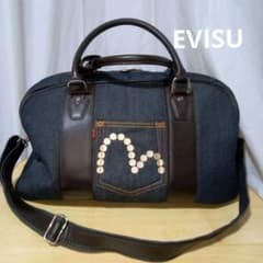 EVISU 稀少 入手困難 激レア エヴィス ゴルフ ボストン バッグ デニム