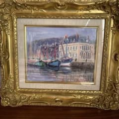 島田三郎☆オンフル－ル☆油絵 油彩☆F3 - メルカリ