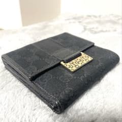 GUCCI グッチ GGキャンバス ホースビット Wホック二つ折り財布