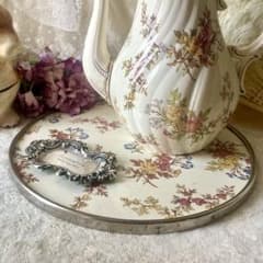 サルグミンヌルイ15世トリベット陶板ラウンドプレートフランスアンティーク