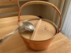 新光金属株式会社 銅製 鍋 未使用品 お玉付き ばんや鍋 山菜鍋 いろり