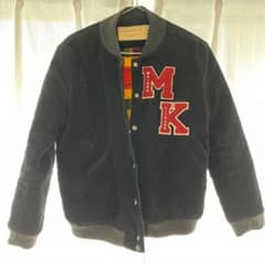 美品】MAISON KITSUNEメゾンキツネ スタジャン S ダークネイビ - メルカリ