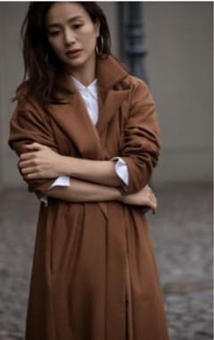 Loin.ロワン井川遥さんブラウン ロングコート - メルカリ