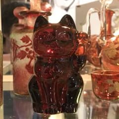 プシュケ様専用 可愛らしい♡アンティークバカラ招き猫フィギュリン