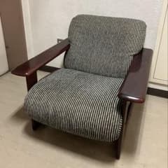 karimokuオールド カリモクファニチャー ストライプウッドアーム