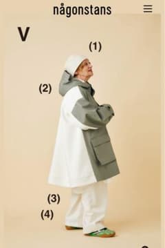 ナゴンスタンス3LAYERED CO POPLIN コンビhooded coat - メルカリ