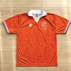 希少・イタリア製】オランダ代表 ユニフォーム 90s lotto 透かし柄 L