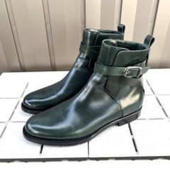 40 SARTORE ショートブーツ グリーン メンズ レザー 25 緑 - メルカリ