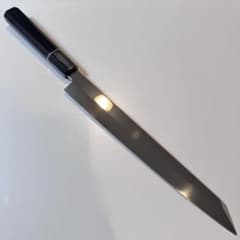 270mm 切付柳刃包丁 全鋼 鏡面 黒檀・本牛角八角柄 - メルカリ