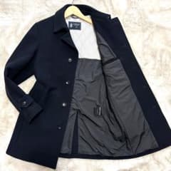 美品✨シップス チェスターコート スーパー140S キルティング ネイビー