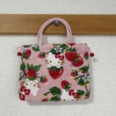 フェイラー×サンリオコラボ ハローキティ いちご 手付き巾着 キティ