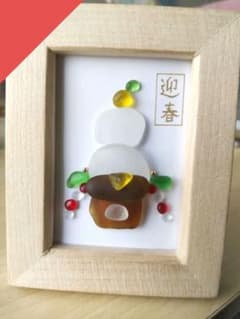 シーグラスアート 正月アート 鏡餅♡ - メルカリ