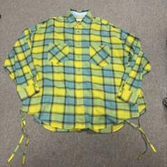 FACETASM チェック柄シャツ サイドスリット紐付き、サイズ00 - メルカリ