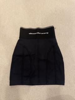 Alexander wang ロゴエラスティックミニスカート ブラック xs - メルカリ