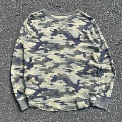 00s GAP サーマル ワッフル ロンt カモ 迷彩 - メルカリ