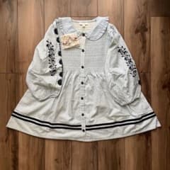 新品 bonjour diary 23aw stripe tunic 12y - メルカリ