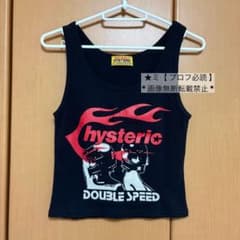 HYSTERIC GLAMOUR タンクトップ DOUBLE SPEED 黒 - メルカリ