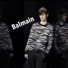 BALMAIN バルマン ゼブラ柄 ニット セーター 黒白 Mサイズ - メルカリ